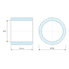 Plan coté 8 mm, Entretoise lisse aluminium Ø8x10mm pour vis M8
