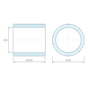 Plan coté 10 mm, Entretoise lisse aluminium Ø8x10mm pour vis M8