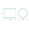 Plan coté 15 mm, Entretoise lisse acier inoxydable Ø11x13mm pour vis M10