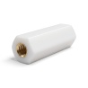 Entretoise isolante hexagonale filetée femelle/femelle plastique PA6.6 insert laiton M3 - 6 mm sur plats