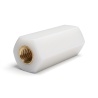 Entretoise isolante hexagonale filetée femelle/femelle plastique PA6.6 insert laiton M4 - 8,4 mm sur plats
