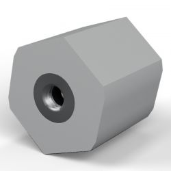 Entretoise isolante hexagonale filetée femelle/femelle plastique polyester insert acier M6 - 25 mm sur plats