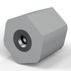 Entretoise isolante hexagonale filetée femelle/femelle plastique polyester insert acier M8 - 30 mm sur plats