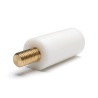 Entretoise isolante ronde filetée mâle/femelle plastique PA6.6 insert laiton M8 - Ø19 mm