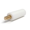 Entretoise isolante ronde filetée mâle/femelle plastique PA6.6 insert laiton M10 - Ø25 mm