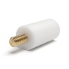 Entretoise isolante ronde filetée mâle/femelle plastique PA6.6 insert laiton M3 - Ø8 mm