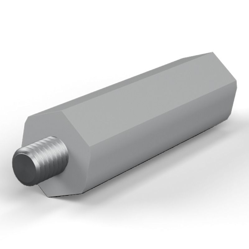 Entretoise isolante hexagonale filetée mâle/femelle plastique PA6.6 insert acier M6 - 13 mm sur plats