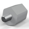 Entretoise isolante hexagonale filetée mâle/femelle plastique polystyrène insert acier M5 - 13 mm sur plats