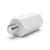 Entretoise isolante hexagonale filetée mâle/femelle plastique polystyrène insert acier M6 - 13 mm sur plats