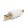 Entretoise isolante ronde filetée mâle/mâle plastique PA6.6 insert laiton M6 - Ø12,7 mm