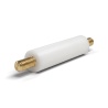 Entretoise isolante ronde filetée mâle/mâle plastique PA6.6 insert laiton M3 - Ø6,5 mm