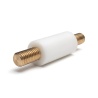 Entretoise isolante ronde filetée mâle/mâle plastique PA6.6 insert laiton M5 - Ø9,5 mm
