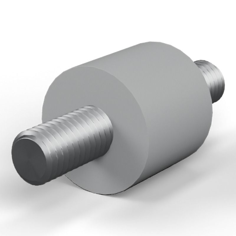 Entretoise isolante ronde filetée mâle/mâle plastique polyester insert acier M8 - Ø20 mm