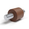 Entretoise isolante ronde filetée mâle/mâle plastique polyester insert acier M8 - Ø20 mm