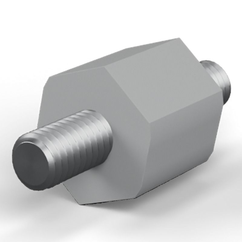 Entretoise isolante hexagonale filetée mâle/mâle plastique polyester insert acier M6 - 14 mm sur plats