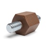 Entretoise isolante hexagonale filetée mâle/mâle plastique polyester insert acier M6 - 14 mm sur plats