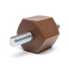 Entretoise isolante hexagonale filetée mâle/mâle plastique polyester insert acier M6 - 21 mm sur plats