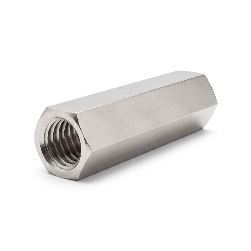 Entretoise hexagonale filetée femelle/femelle laiton nickelé au plomb M8 / M4 - 10 mm sur plats