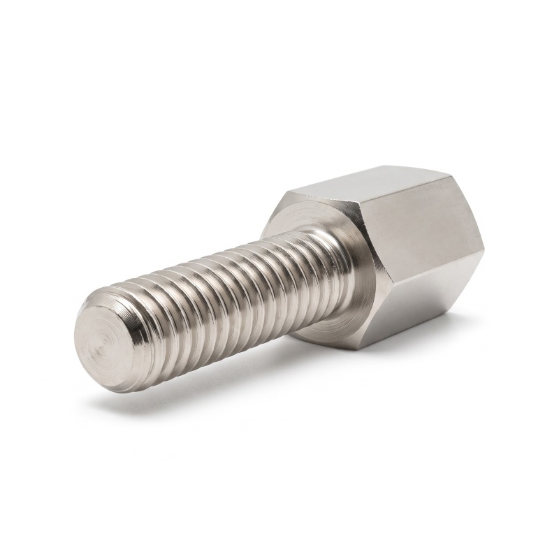 Entretoise hexagonale filetée mâle/femelle laiton nickelé au plomb UNC4-40 / M2,5 - 4 mm sur plats