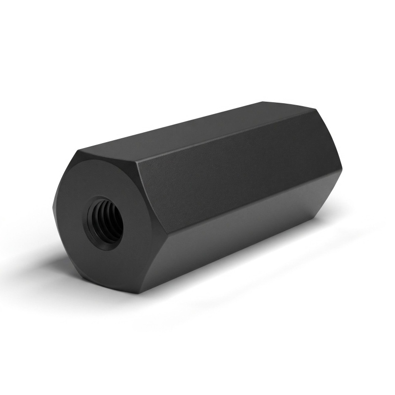 Entretoise hexagonale filetée femelle/femelle plastique polyamide PA6 renforcé fibre de verre M4 / M3 - 8 mm sur plats