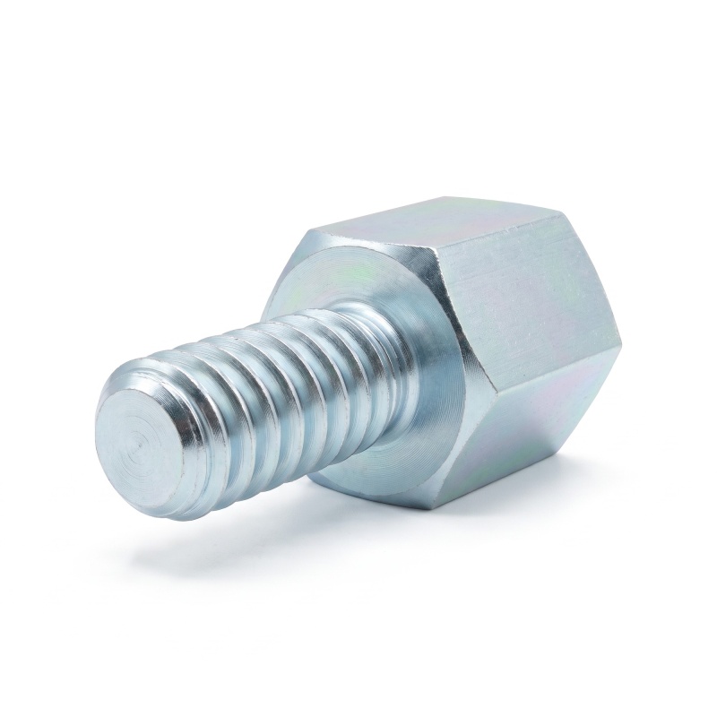 Entretoise hexagonale filetée mâle/femelle acier zingué bleu M3 / UNC4-40 - 5 mm sur plats
