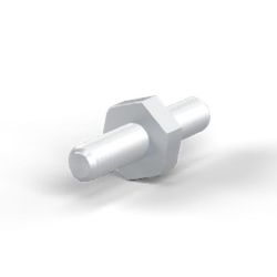 Entretoise hexagonale filetée mâle/mâle acier zingué bleu M3 / M2,5 - 5 mm sur plats