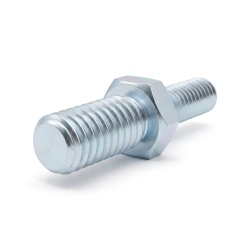 Entretoise hexagonale filetée mâle/mâle acier zingué bleu M4 / M3 - 5,5 mm sur plats