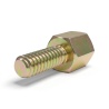 Entretoise hexagonale filetée mâle/femelle acier zingué jaune M3 / UNC4-40 - 5 mm sur plats