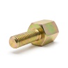 Entretoise hexagonale filetée mâle/femelle acier zingué jaune UNC4-40 / M2,5 - 5 mm sur plats