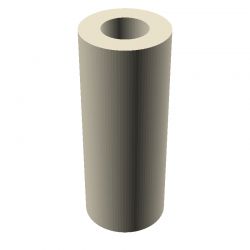 Entretoise lisse plastique polystyrène Ø5,2x10mm pour vis M5
