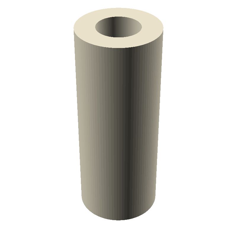 Entretoise lisse plastique polystyrène Ø5,2x10mm pour vis M5