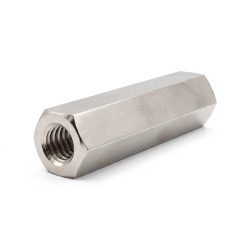 Entretoise hexagonale filetée femelle/femelle laiton nickelé sans plomb M2,5 - 4 mm sur plats