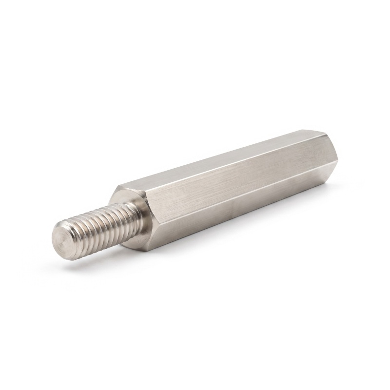 Entretoise hexagonale filetée mâle/femelle laiton nickelé sans plomb M2,5 - 4 mm sur plats