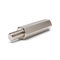 Entretoise hexagonale filetée mâle/femelle laiton nickelé sans plomb M3 - 5 mm sur plats