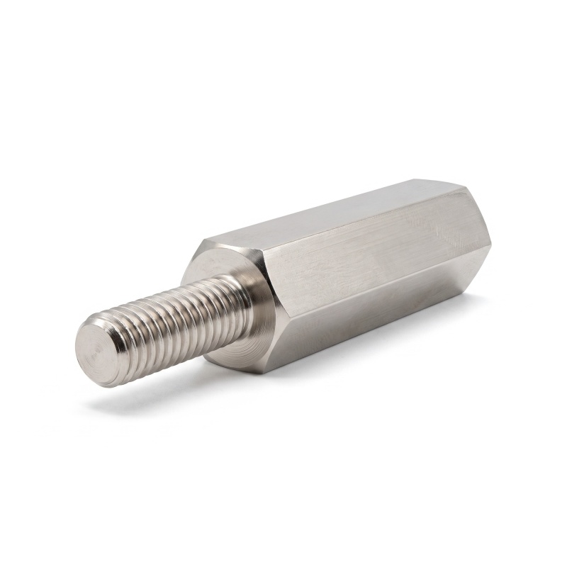 Entretoise hexagonale filetée mâle/femelle laiton nickelé sans plomb M3 - 5,5 mm sur plats