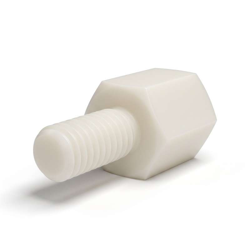 Entretoise hexagonale filetée mâle/femelle plastique polyamide PA6.6 naturel UL94-V2 M3 - 5,5 mm sur plats
