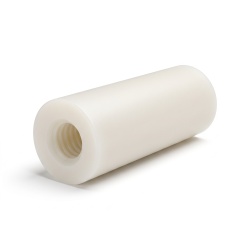 Entretoise ronde filetée femelle/femelle plastique polyamide PA6 renforcé fibre de verre naturel UL94-V2 M4 - Ø8 mm