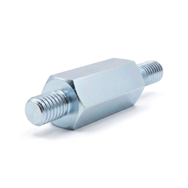 Entretoise hexagonale filetée mâle/mâle acier zingué M3 - 5,5 mm sur plats, tiges 4 et 7 mm