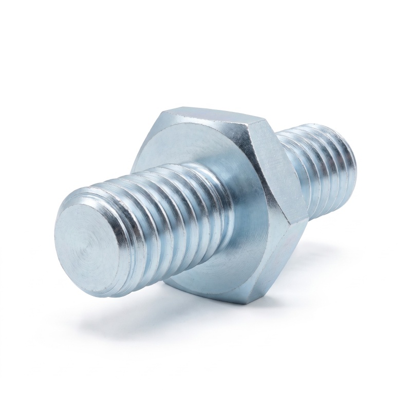 Entretoise hexagonale filetée mâle/mâle acier zingué bleu M4 - 7 mm sur plats, tiges 6 et 7 mm