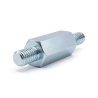 Entretoise hexagonale filetée mâle/mâle acier zingué bleu M4 - 7 mm sur plats, tiges 6 et 8 mm