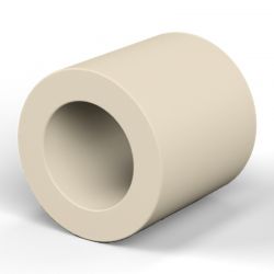 Entretoise lisse plastique polystyrène Ø6,2x10mm pour vis M6