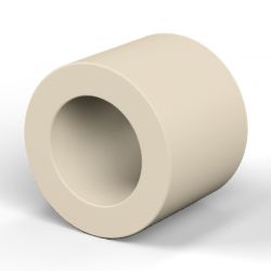 Entretoise lisse plastique polystyrène Ø6,2x10mm pour vis M6
