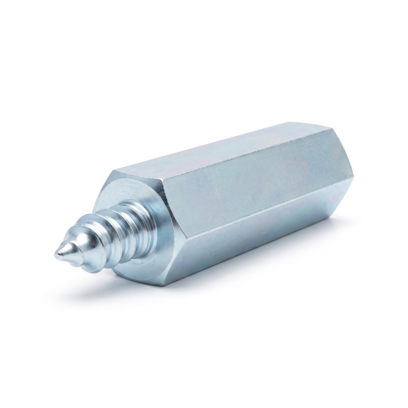 Entretoise hexagonale filetée autotaraudeuse acier zingué M2,5 / ST2,6 - 5 mm sur plats