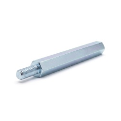 Entretoise hexagonale filetée mâle/femelle acier zingué sans plomb M2,5 - 4 mm sur plats