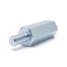 Entretoise hexagonale filetée mâle/femelle acier zingué sans plomb M3 - 6 mm sur plats