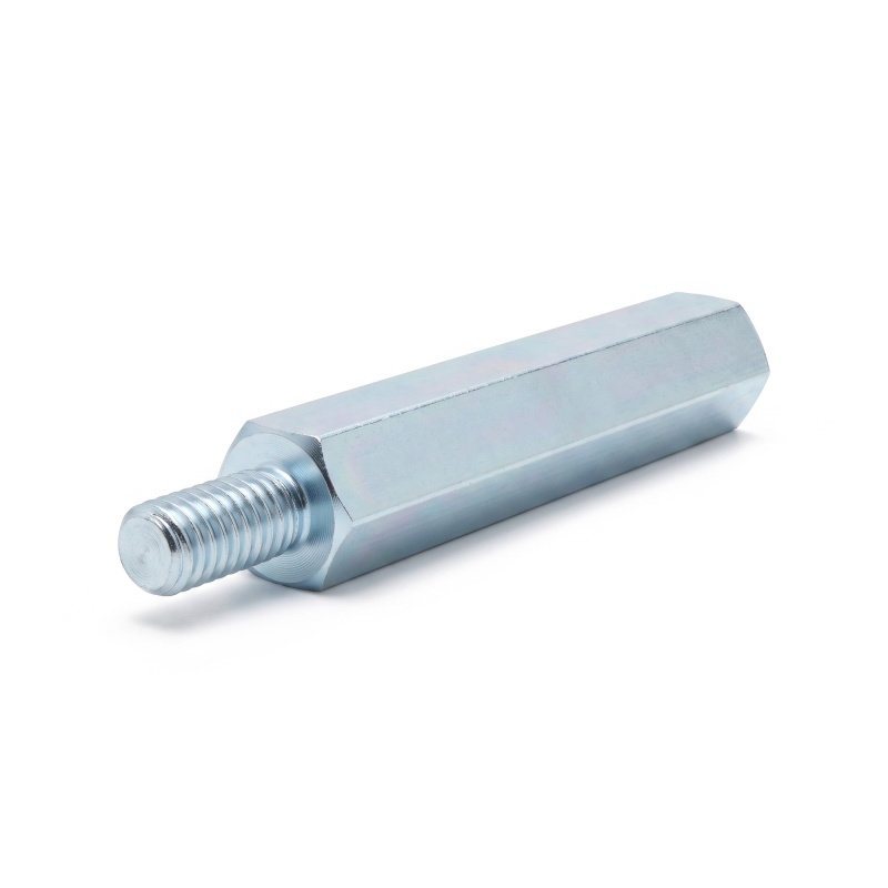 Entretoise hexagonale filetée mâle/femelle acier zingué sans plomb M4 - 7 mm sur plats