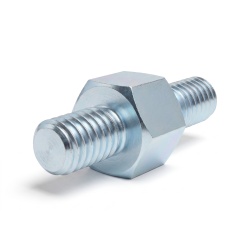 Entretoise hexagonale filetée mâle/mâle acier zingué sans plomb M4 - 7 mm sur plats, tiges 6 et 8 mm