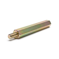 Entretoise hexagonale filetée mâle/femelle acier zingué jaune sans plomb M3 - 5,5 mm sur plats
