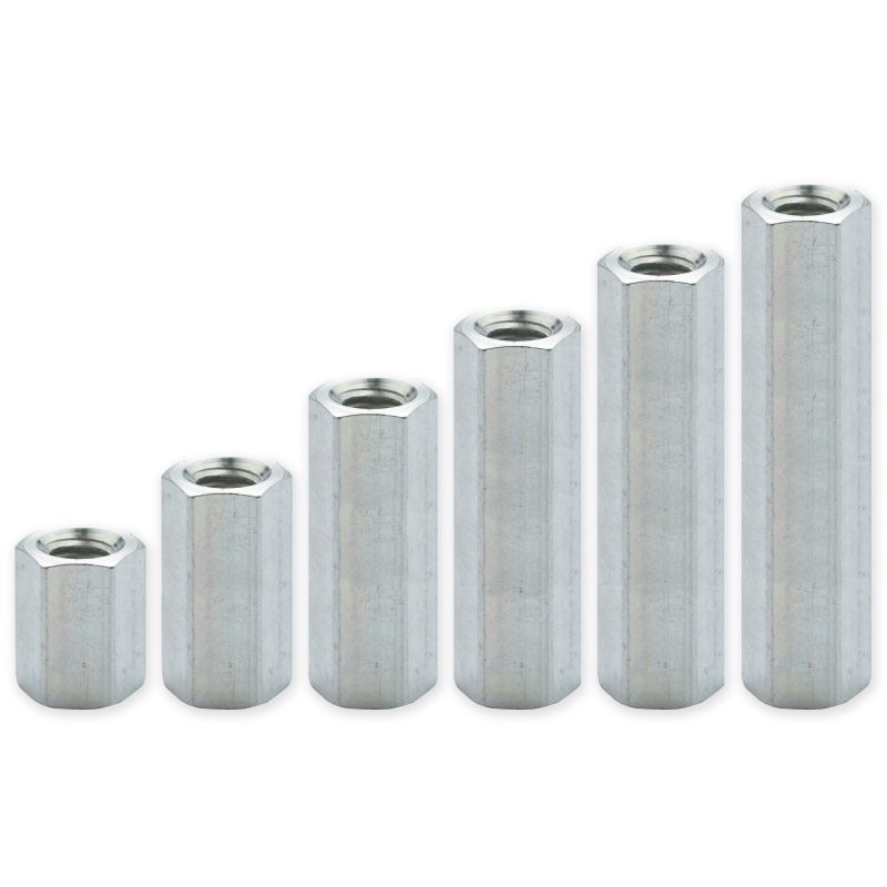 Entretoise manchon hexagonal fileté femelle/femelle acier zingué sans plomb M5