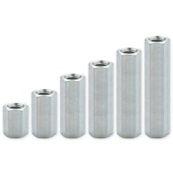 Entretoise manchon hexagonal fileté femelle/femelle acier zingué sans plomb M6